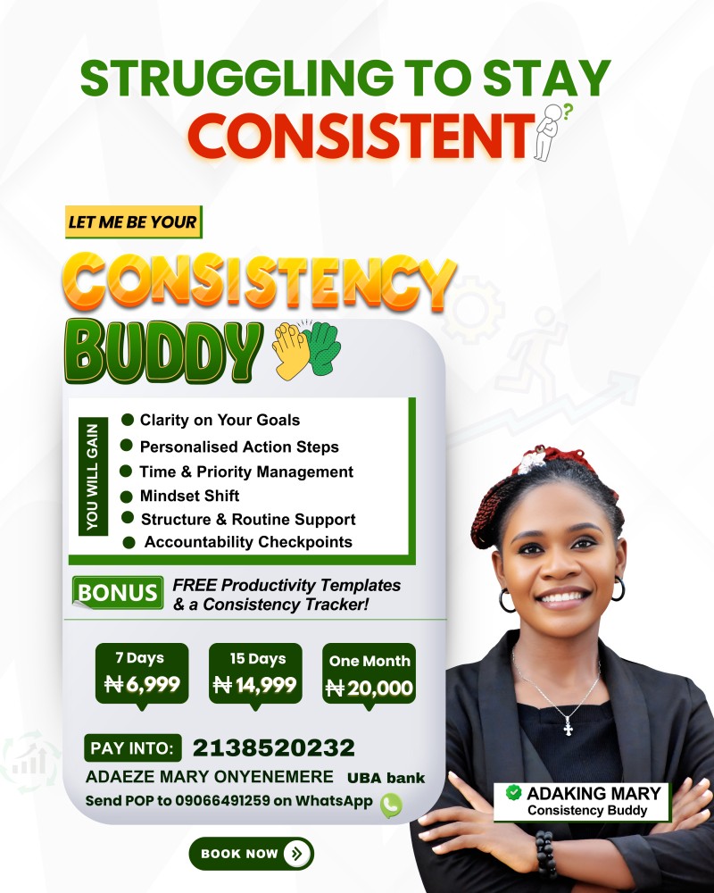 Let Me Be Your Consistency Buddy(Accountability Program)