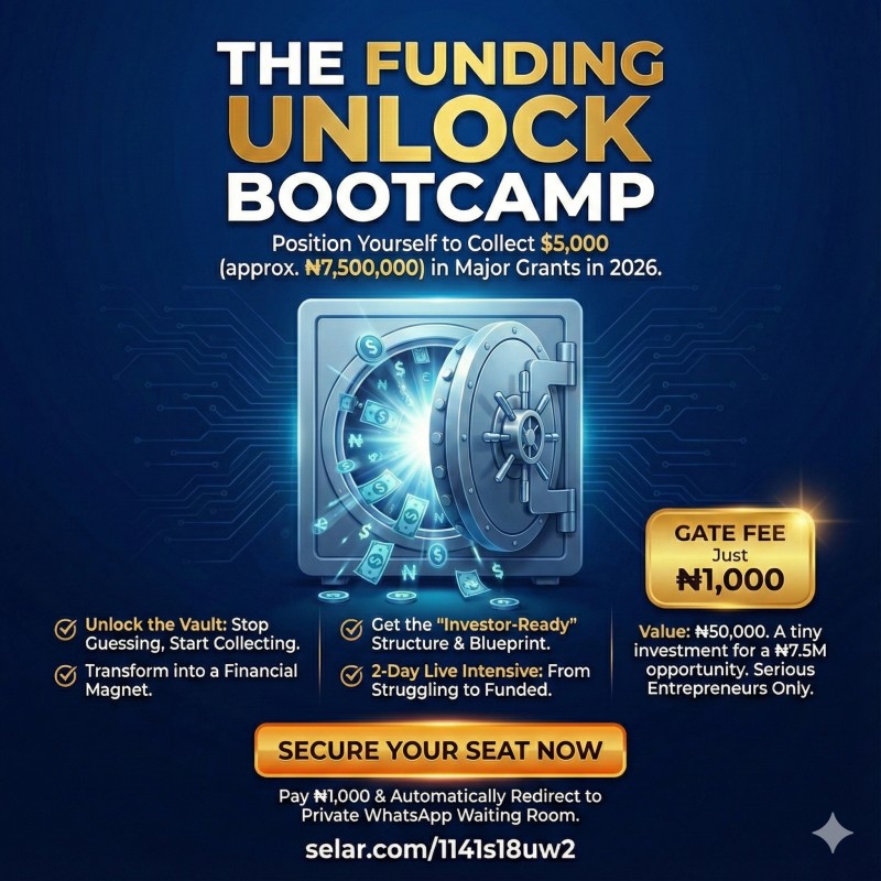 🔓💰 THE "FUNDING UNLOCK" BOOTCAMP: How to Position Yourself to Collect the $5,000 Grant in 2026. 💰🔓