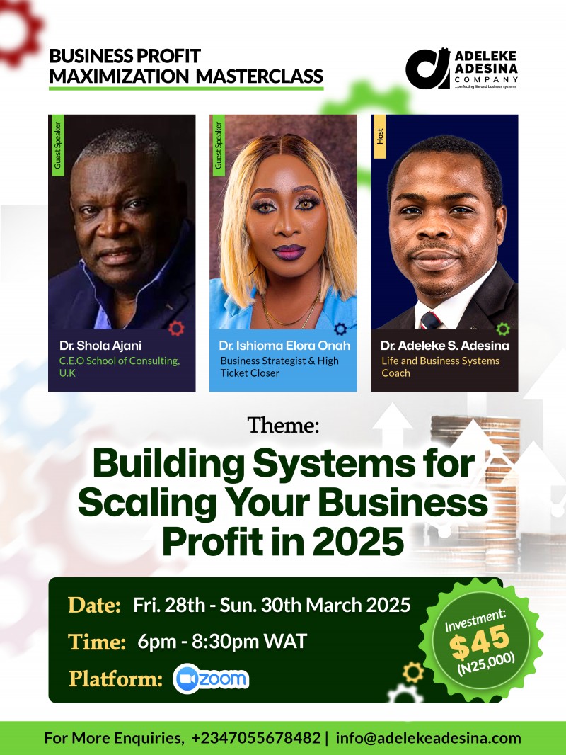 BUSINESS PROFIT MAXIMIZATION MASTER CLASS