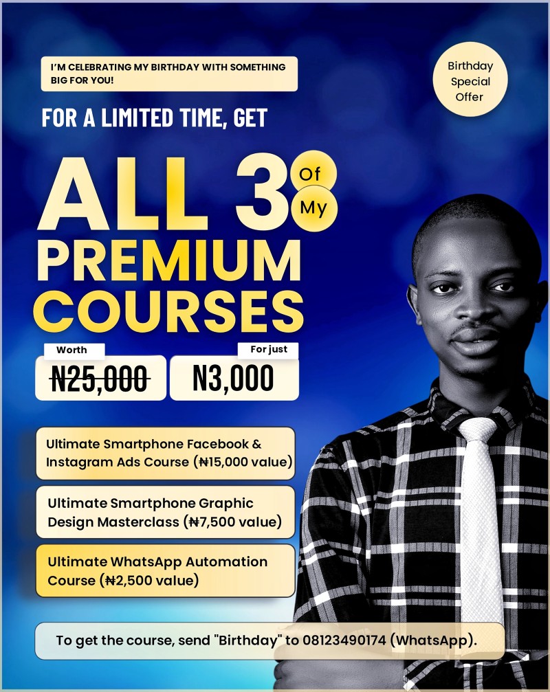 Christian Onyishi's 2025 Birthday Offer.