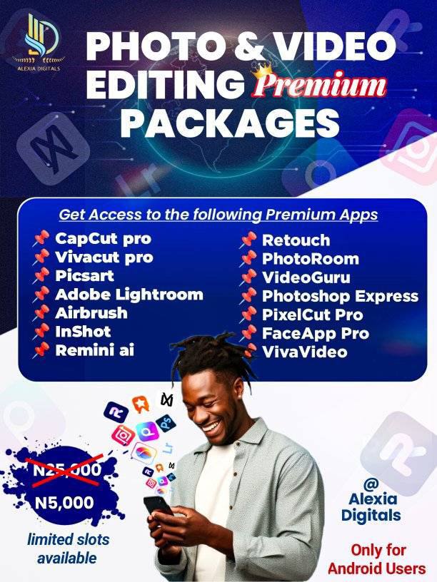 Photo and video editing packages