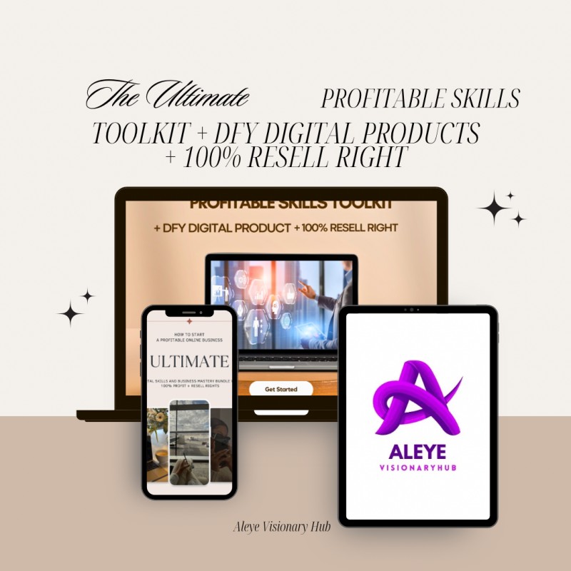 The Most Curate Ultimate Profitable Skills Toolkit + One-to-one mentorship + DFY Digital Products + 100% MRR