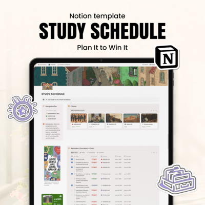 Notion Study Schedule Template