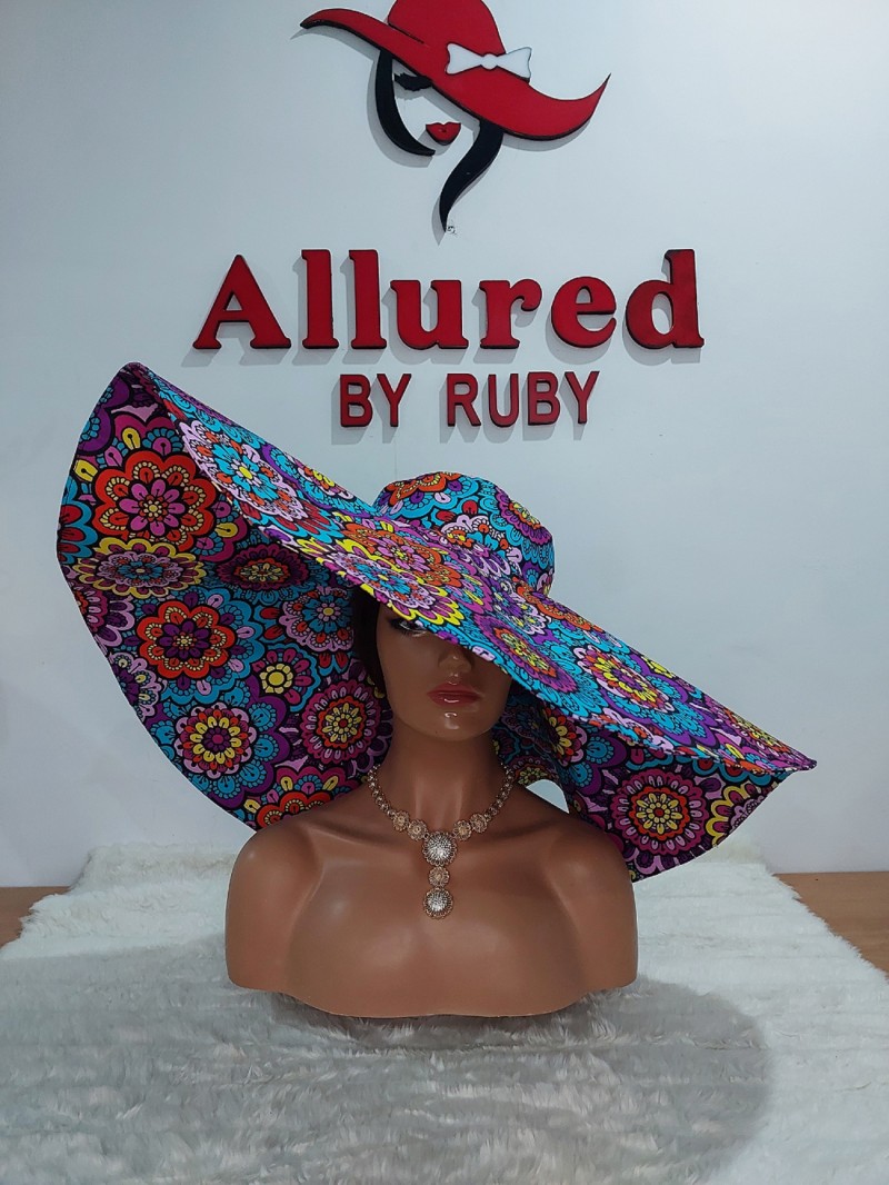 ANKARA WIDE BRIM SUMMER BEACH HAT CLASS