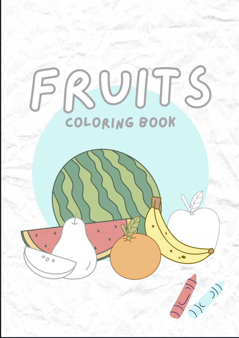 Children's fruit coloring book
