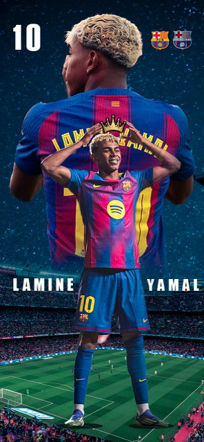 LAMINE YAMAL DESIGNED WALLPAPER