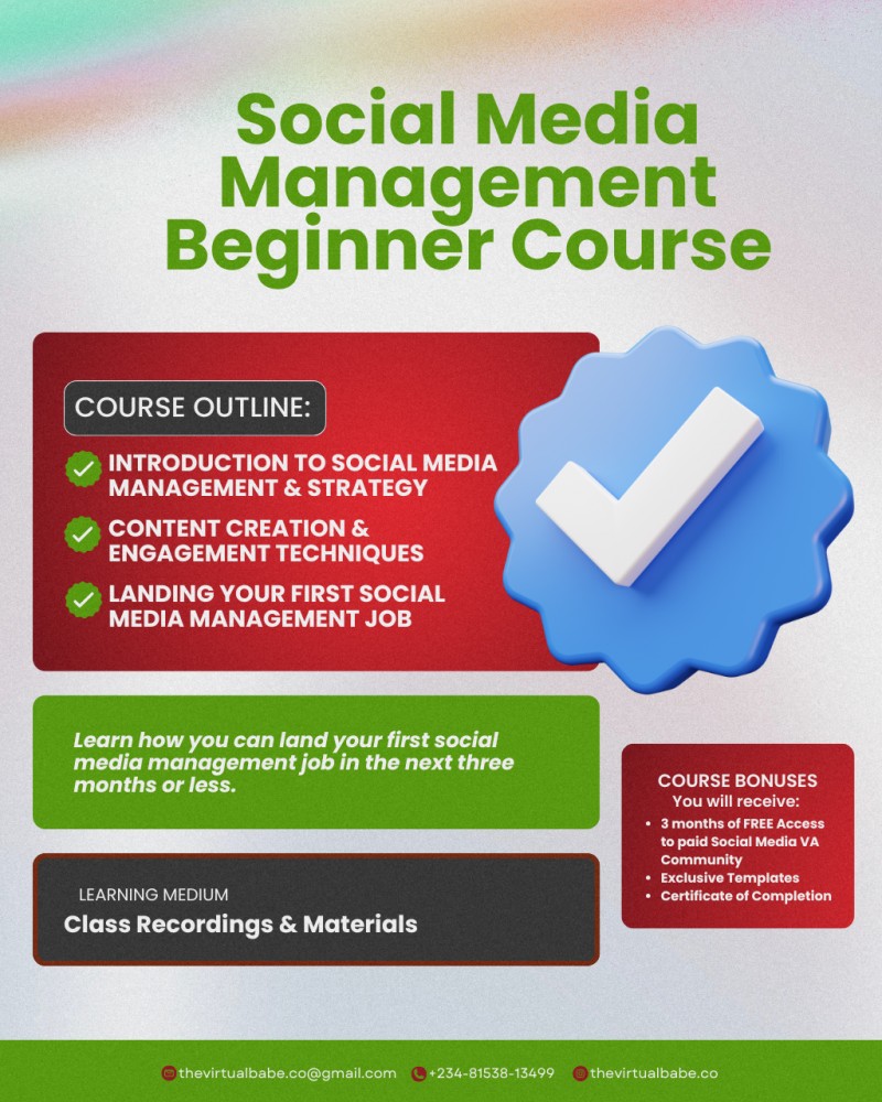 Social Media Management Beginner Course