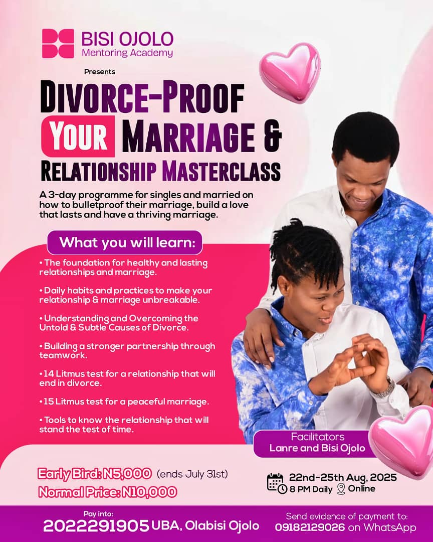 Divorce-proof Your Relationship and Marriage Masterclass