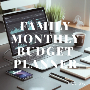 Family Monthly Budget Planner (Excel Template)
