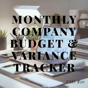 Monthly Company Budget & Variance Tracker (Excel Template)