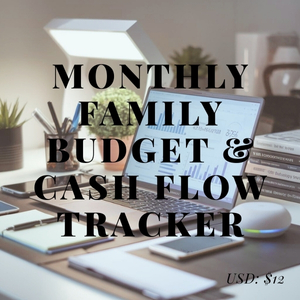 Monthly Family Budget & Cash Flow Tracker (Excel Template)