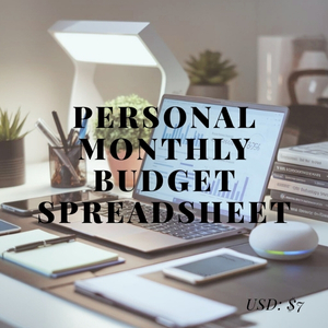 Personal Monthly Budget Spreadsheet (Excel Template)