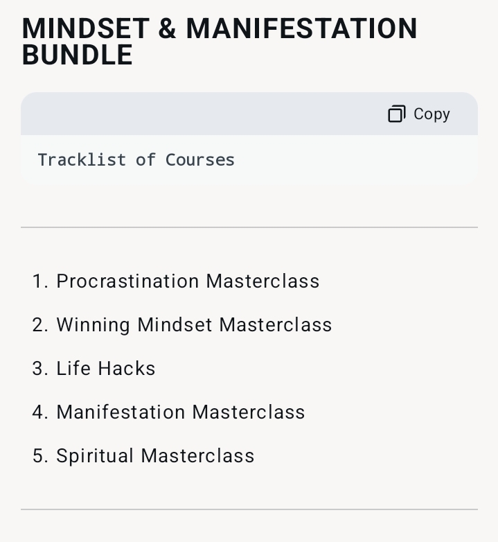 MINDSET & MANIFESTATION BUNDLE