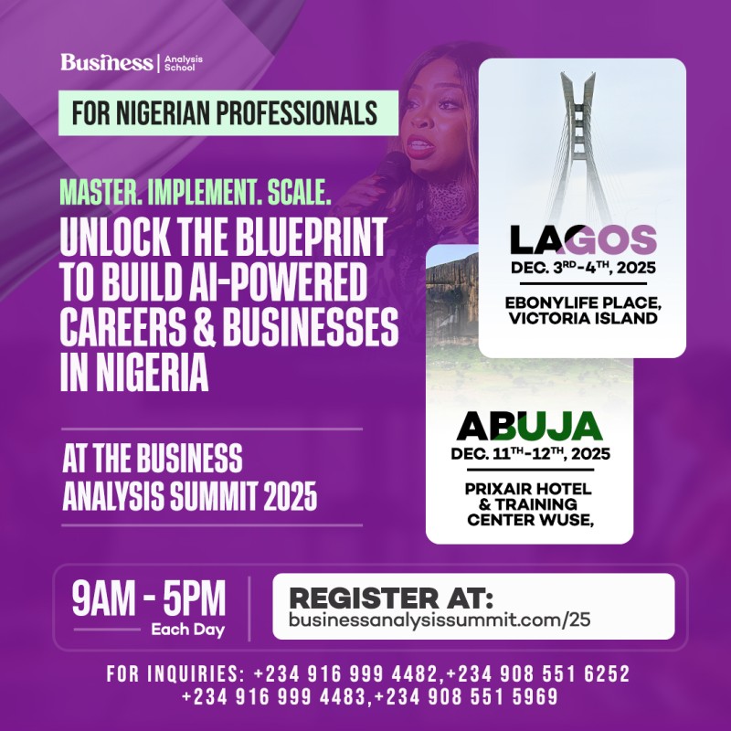 Business Analysis Summit 2025- LAGOS VIRTUAL TICKET