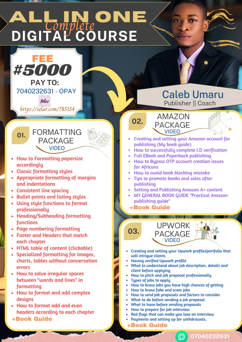 Buy ALL IN ONE DIGITAL COURSE by Caleb Umaru on Selar