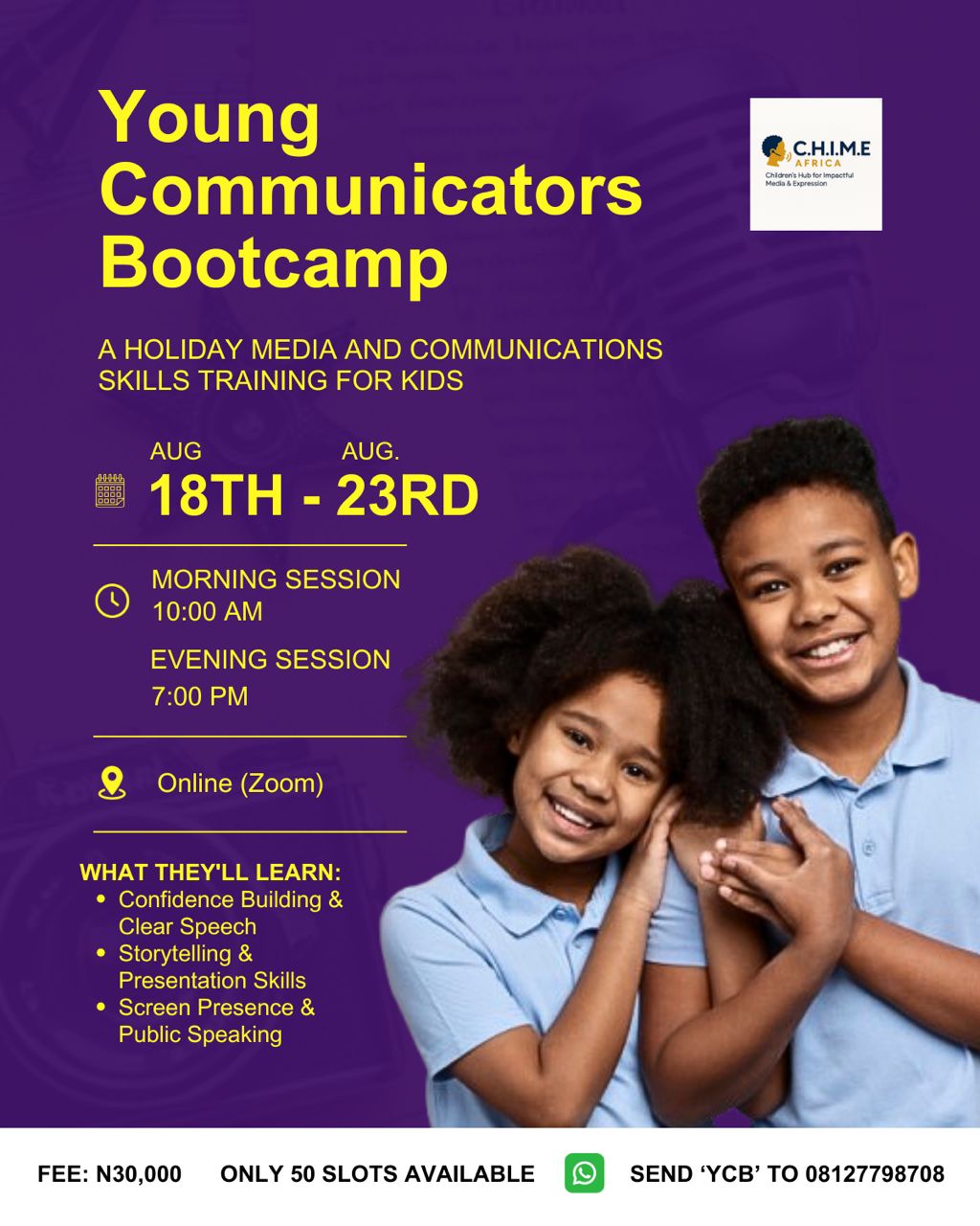 Young Communicators Bootcamp