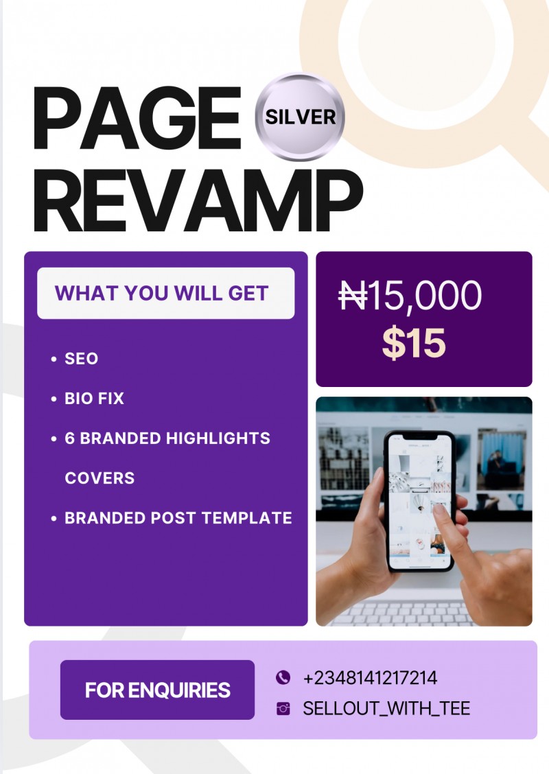 Instagram Page Revamp (Silver)