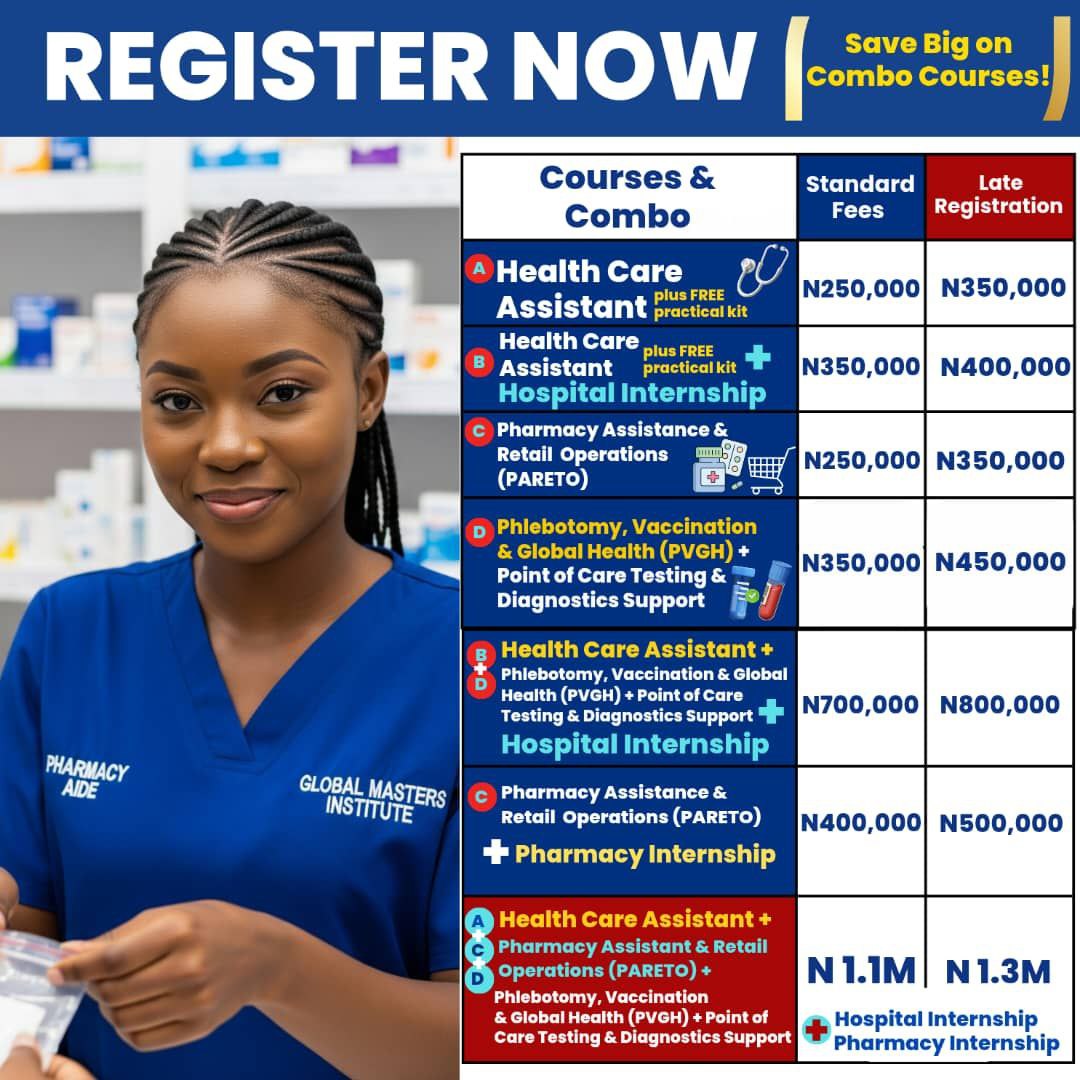 HCA + Phlebotomy + Vaccination & Global Health + Point of Care Testing