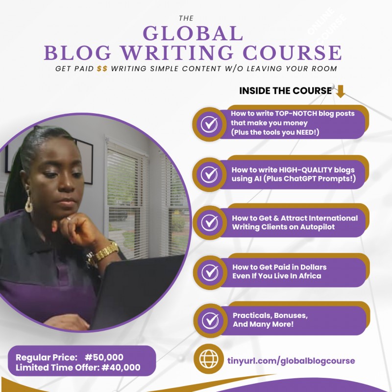 The Global Blog Writing Course: GET PAID $$ WRITING Simple Content W/O Leaving YOUR Room