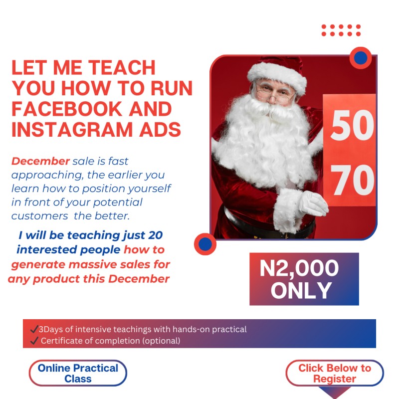 LEARN HOW TO RUN FACEBOOK/INSTAGRAM ADS