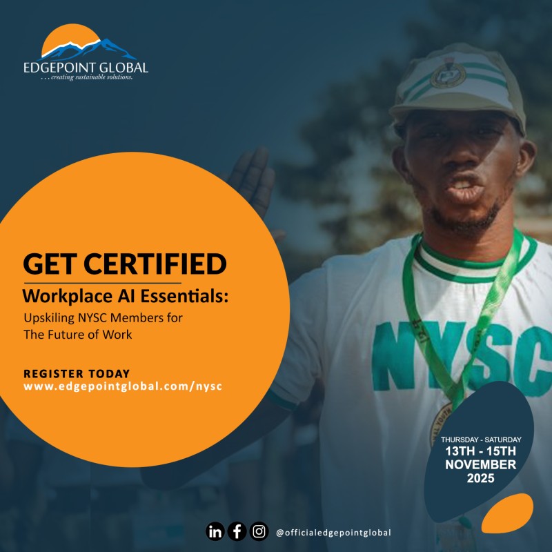 WORKPLACE AI ESSENTIALS: Upskilling NYSC Members For The Future of Work