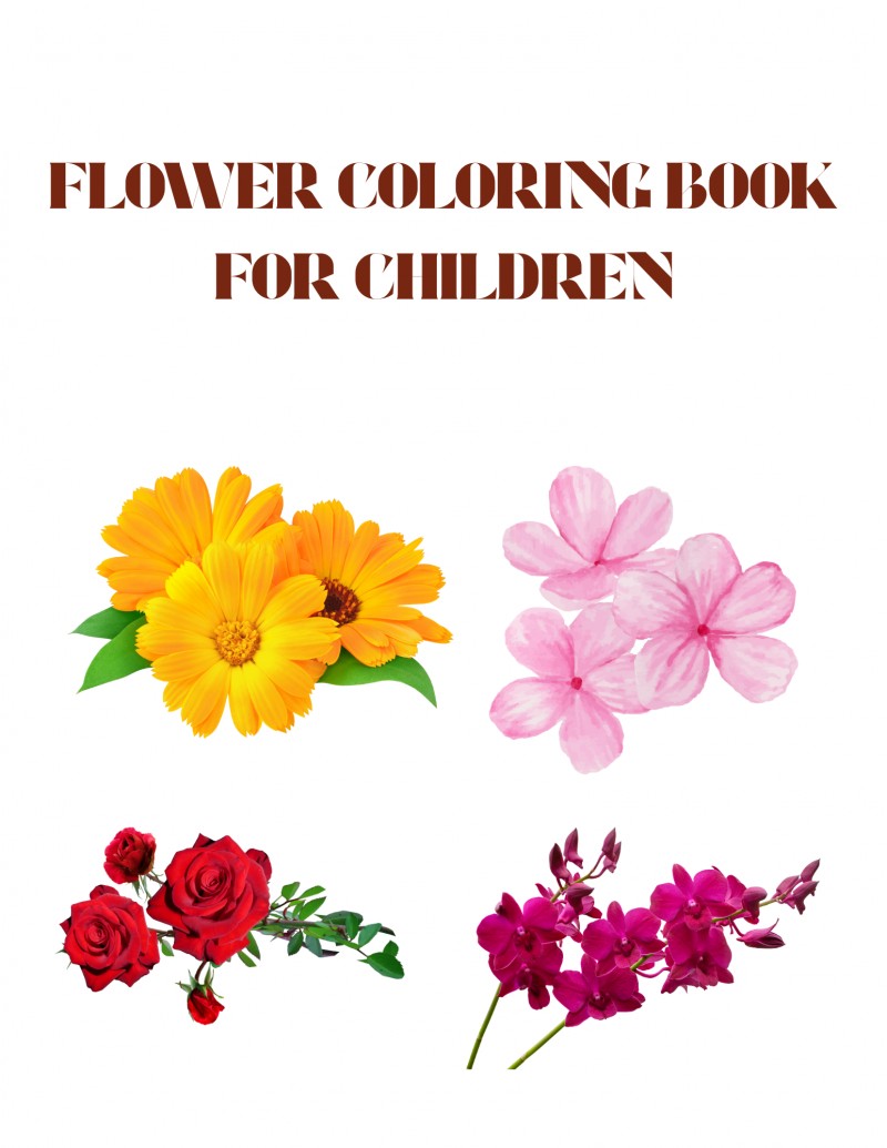 Flower Coloring Book For Children