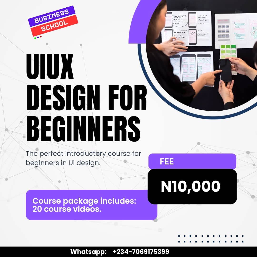 UIUX Design/Product Design Course For Complete Beginners