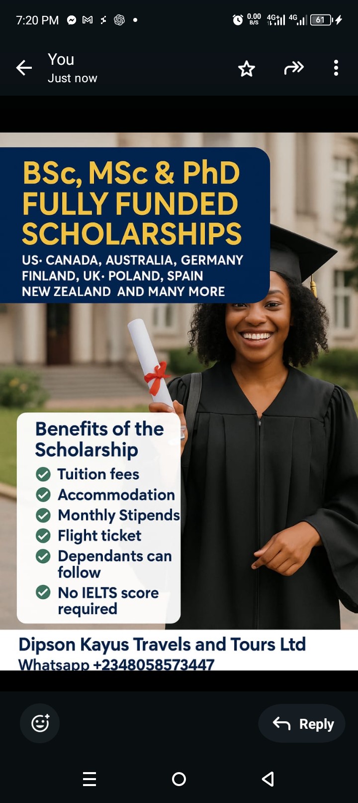 Current 10 Universities & Organisations in  the USA, Canada and UK that will Give You Fully Funded Scholarship