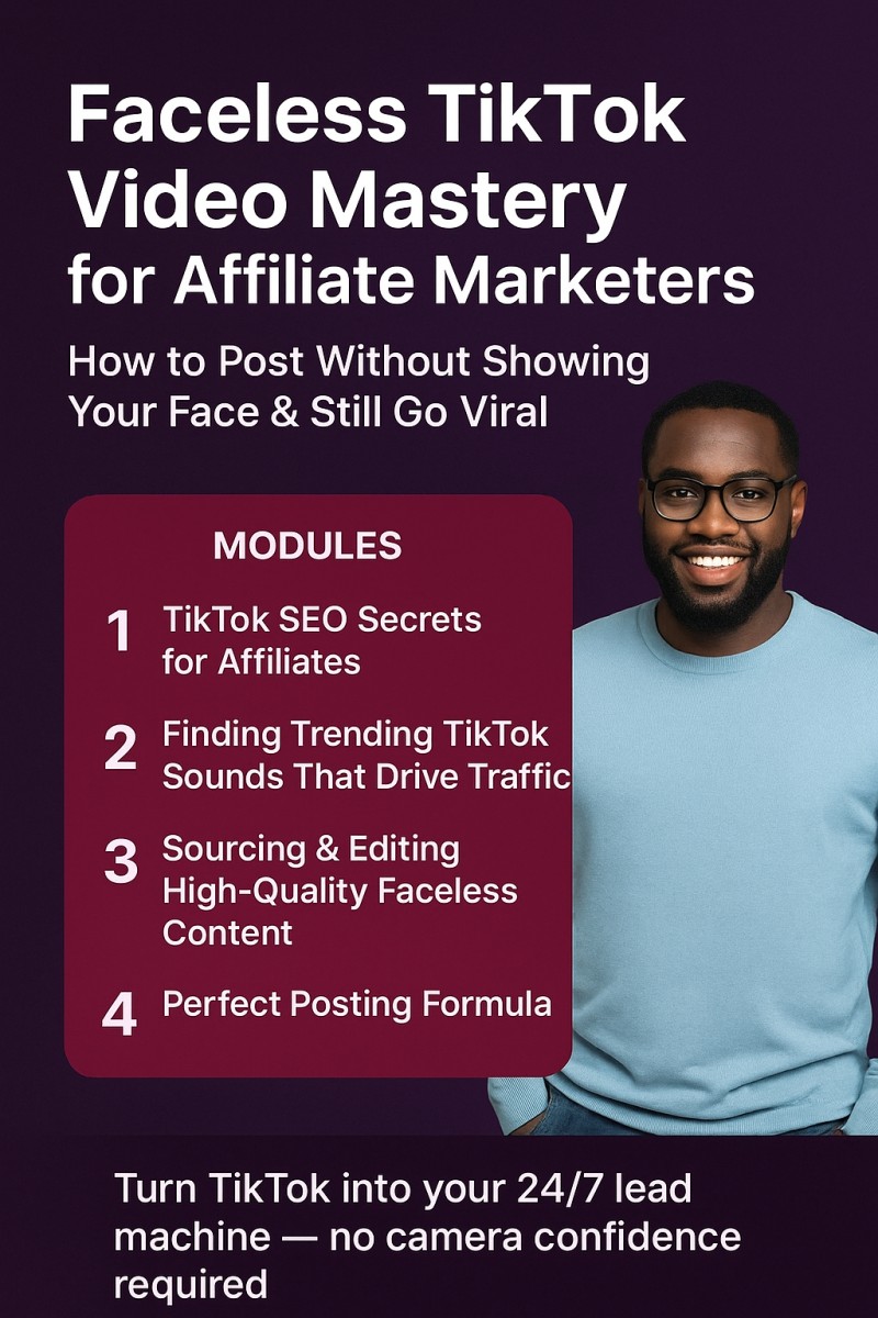 Faceless TikTok Video Mastery for Affiliate Marketers — How to Post Without Showing Your Face & Still Go Viral