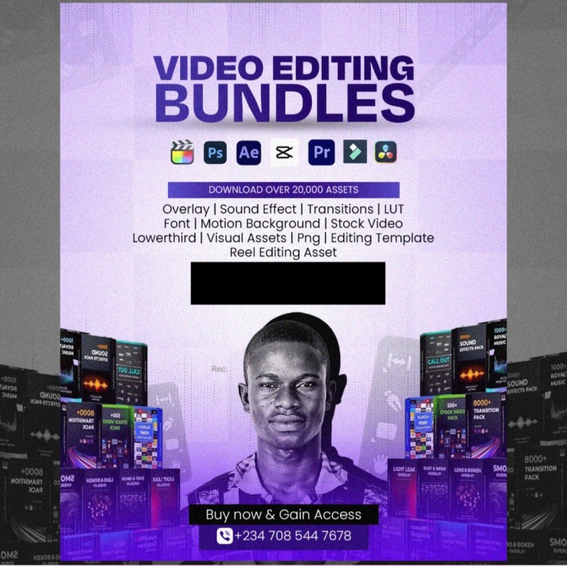 Buy VIDEO EDITING BUNDLE by EBENEZER JOHNSON on Selar