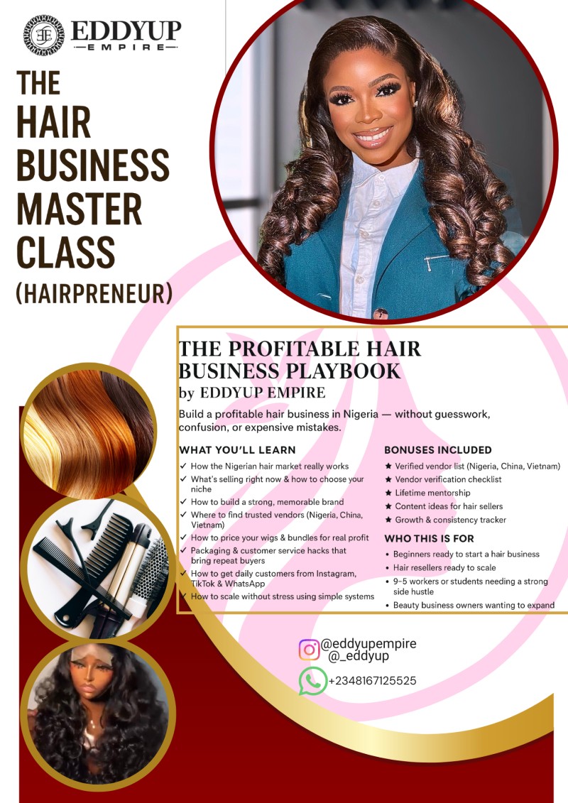 THE EDDYUP HAIR BUSINESS MASTER CLASS/BLUEPRINT