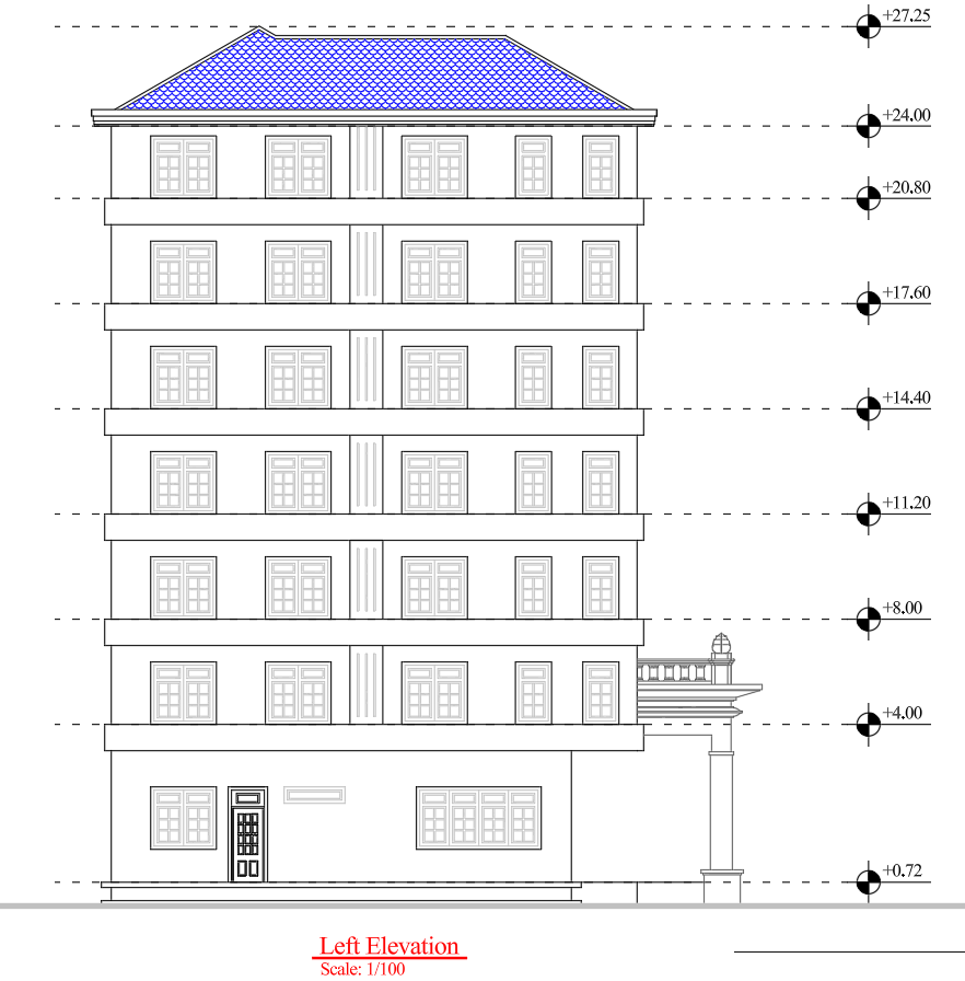 6 STOREY BUILDING - CAD File