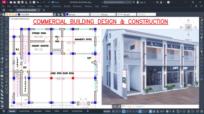 COMMERCIAL BUILDING -  CAD File
