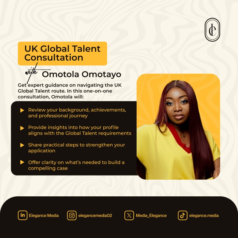 UK Global Talent Consultation with Omotola Omotayo