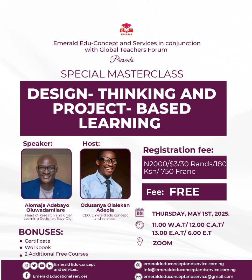 DESIGN-THINKING AND PROJECT-BASED LEARNING MASTERCLASS