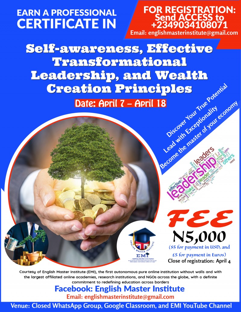 Advanced Coaching on Self-awareness, Leadership, and Wealth Creation Principles