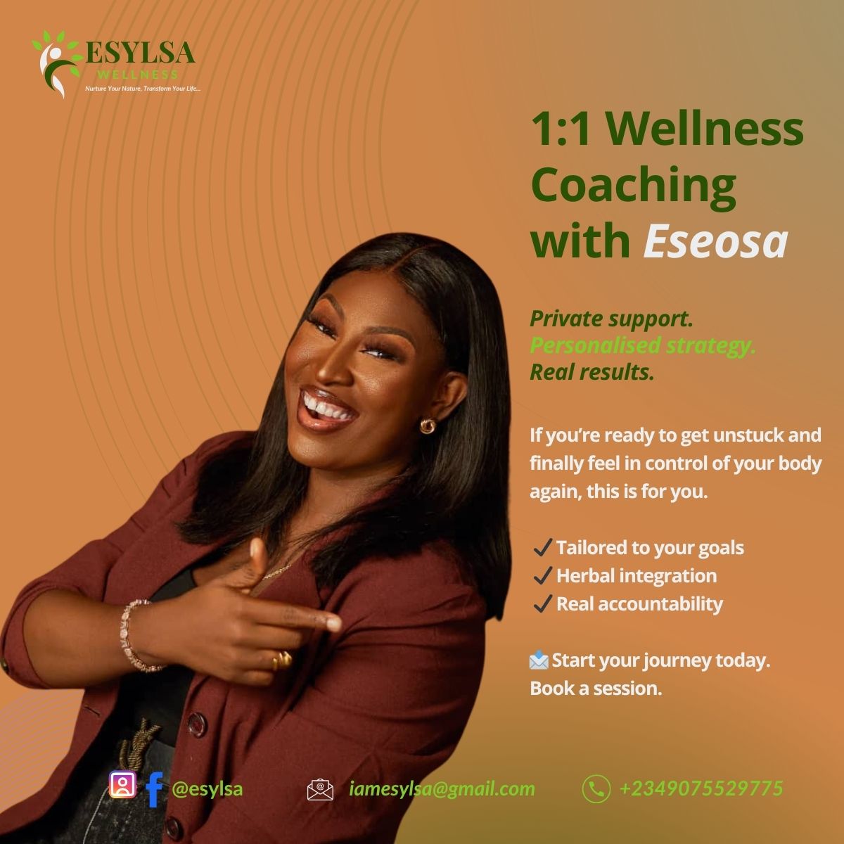 1:1 Wellness Coaching (4-Week Reset)