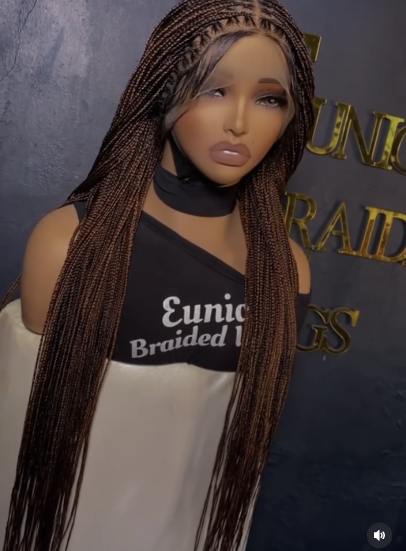 Buy Full lace knotless braid wigs by Eunice braided wigs on  display picture 2