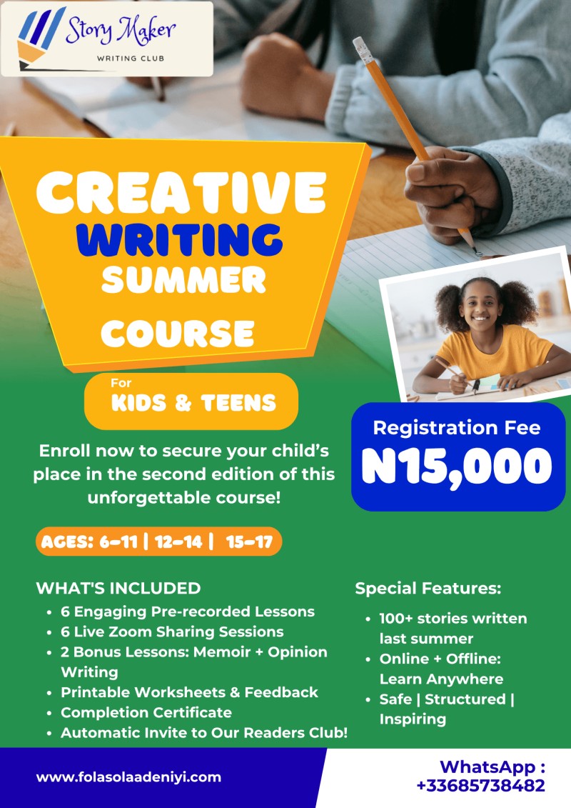 Creative Writing Course (Ages 8-11| 12-14 |15-17)