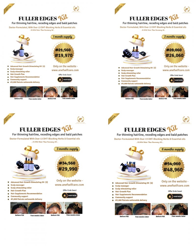 6 month plan for the fuller edges kit and Ghana delivery