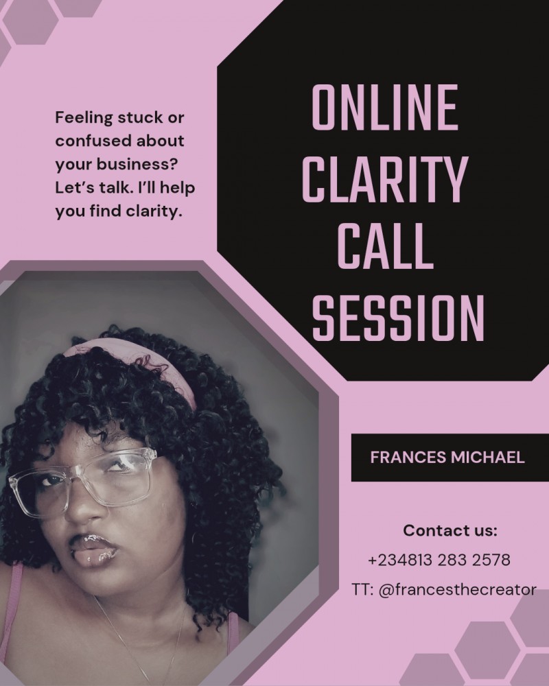 BOOK 1-ON-1 CLARITY CALL WITH FRANCES