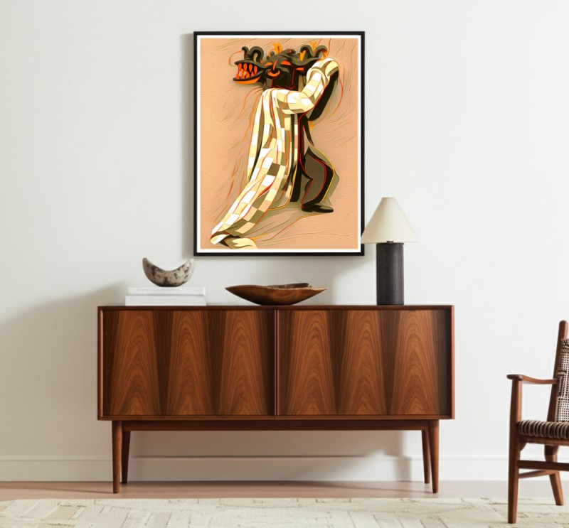 Luxury Wall Art Senoufo Mask Dancer – Digital Download