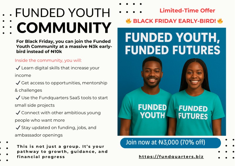 Funded Youth Community Black friday offer