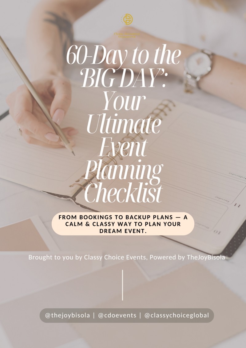 60-Day to the 'Big Day': Your Ultimate Event Planning Checklist