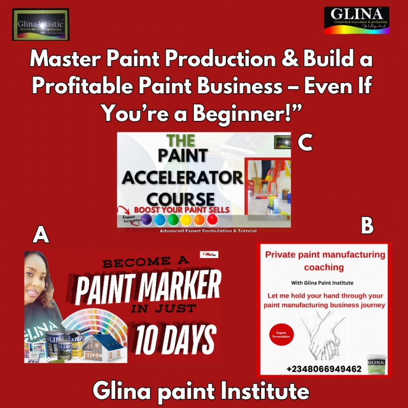 Master Paint Production & Build a Profitable Paint Business , FULL PAYMENT