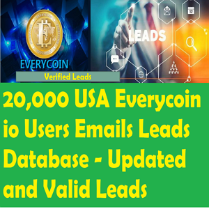 20,000 USA Everycoin io Users Emails Leads Database