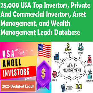 28,000 USA Top Investors, Private And Commercial Investors, Asset Management, and Wealth Management Email Leads Database