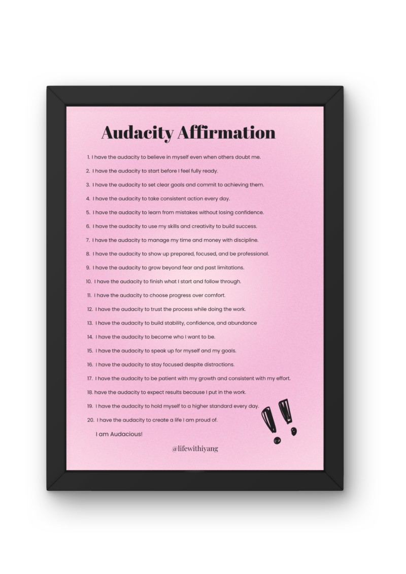 Audacity Affirmation