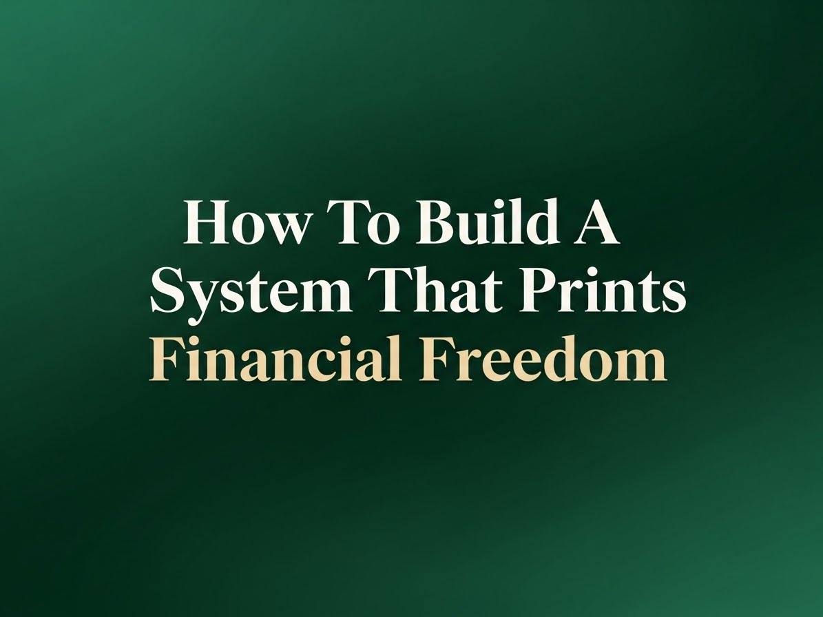 How To Build A System That Prints Financial Freedom
