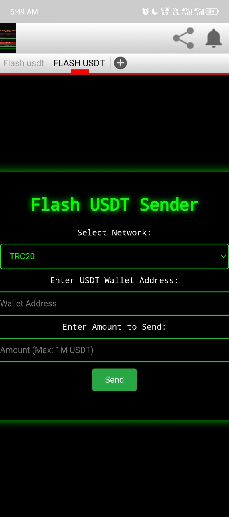 Buy USDT flash sender by John amaechi kalu on Selar